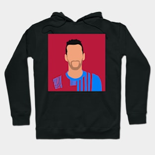 Sergio Busquets Minimalistic Face Art Hoodie